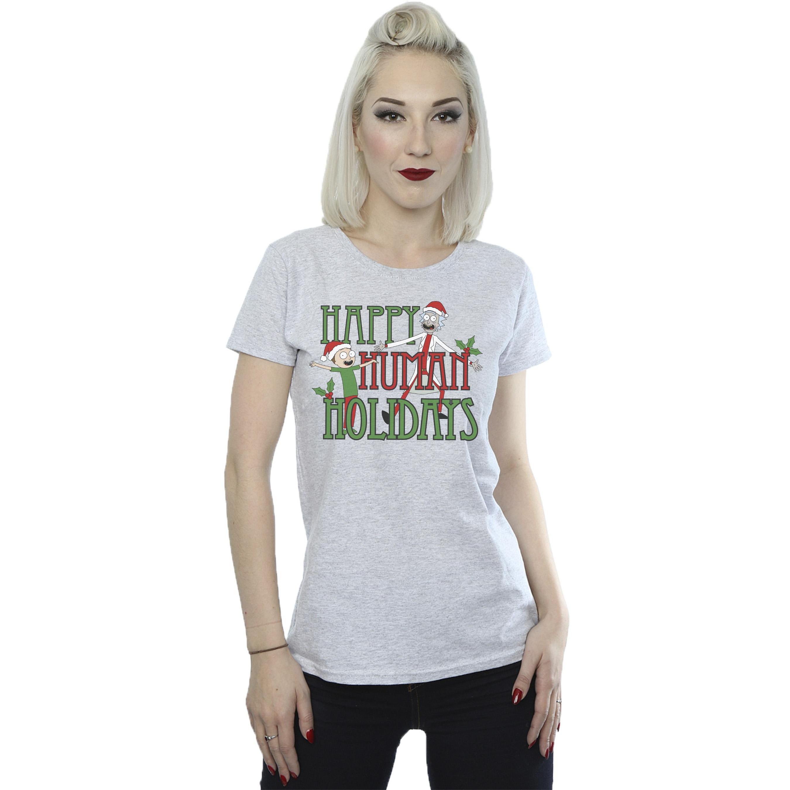 Rick And Morty Happy Human Holidays T-Shirt  