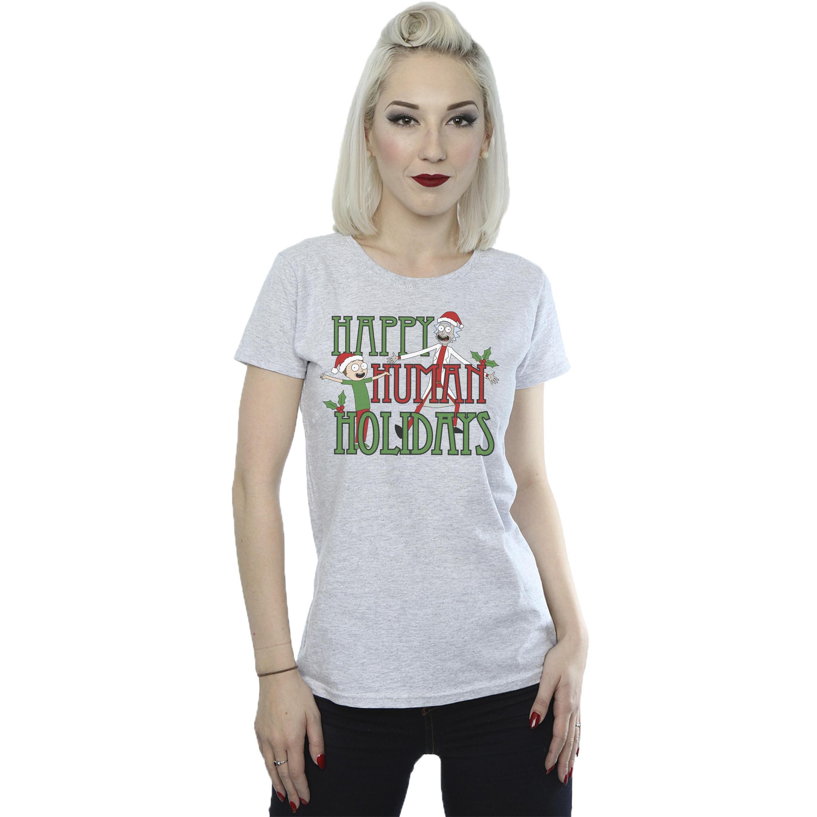 Rick And Morty  Happy Human Holidays TShirt 