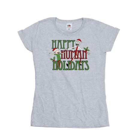 Rick And Morty Happy Human Holidays T-Shirt  