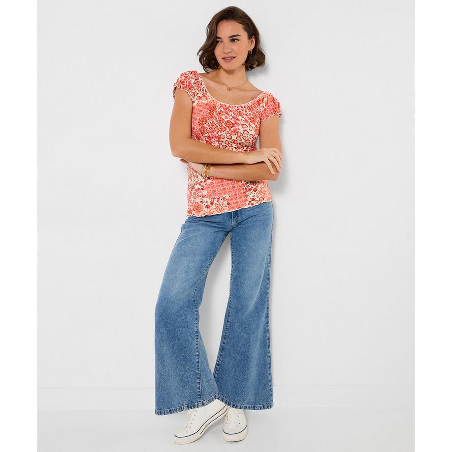 Joe Browns Top in Jersey Floreale Boho  