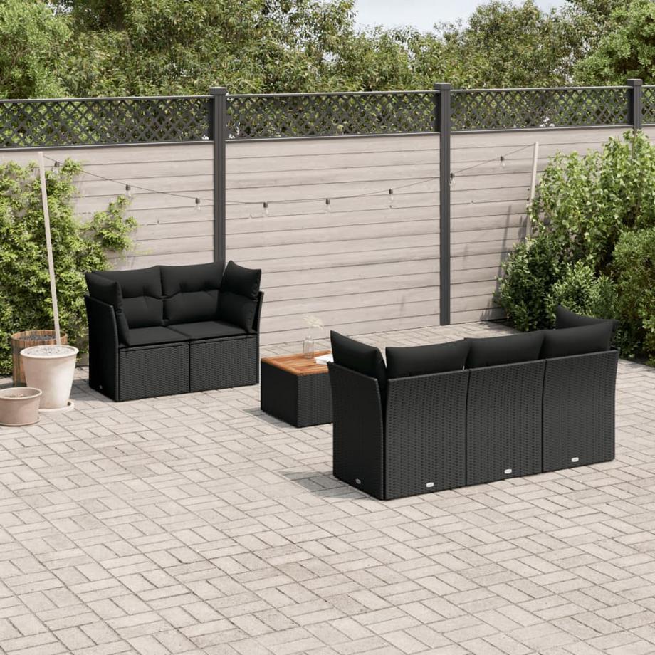 VidaXL set divano da giardino Polirattan  