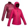 FORCLAZ  3-in-1-Jacke Damen wasserdicht Komfort bis -8 °C - Travel 500 pink Pink