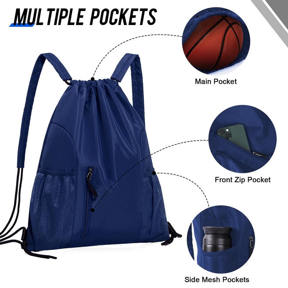 Only-bags.store  Sac à dos à cordon de serrage Sac de sport de grande capacité, sac de sport imperméable en nylon 