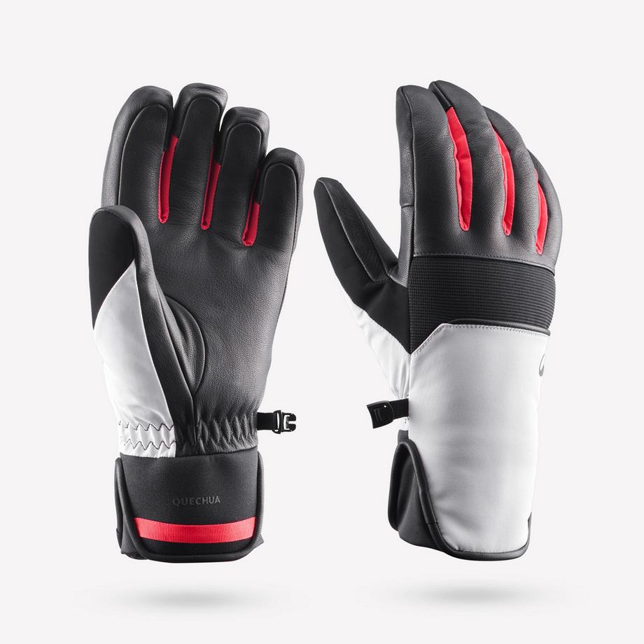 WEDZE  Weiche Skihandschuhe für Erwachsene, 500 Sport weiss 