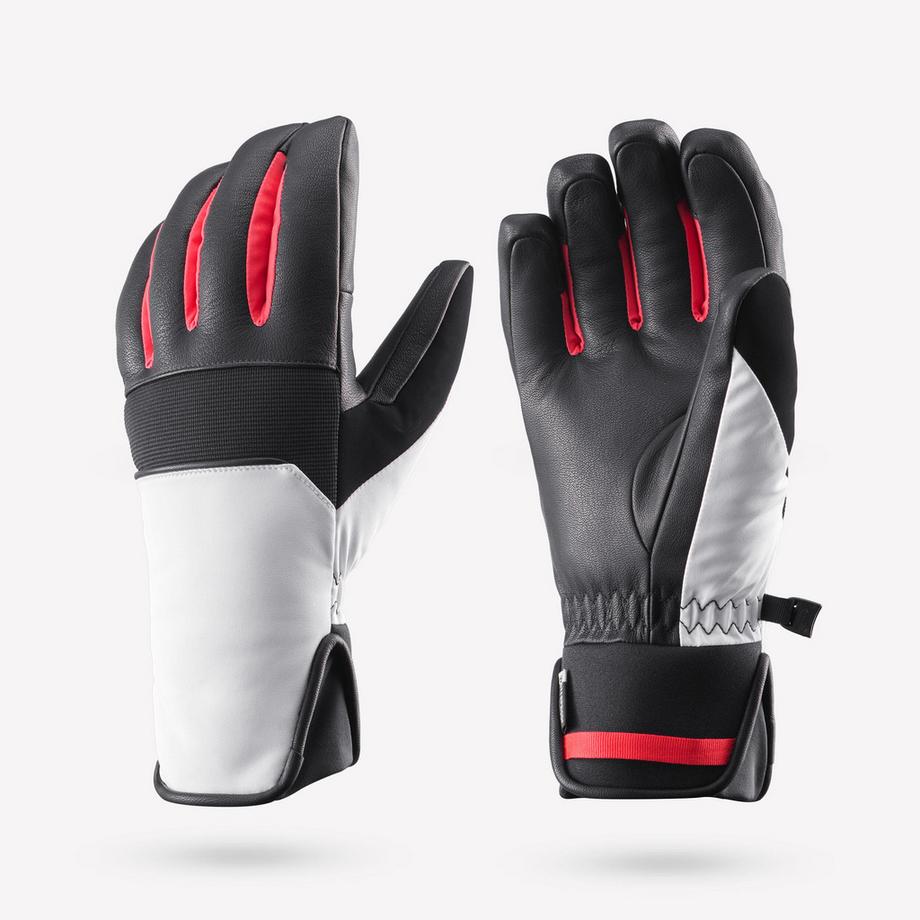 Weiche Skihandschuhe für Erwachsene, 500 Sport weiss