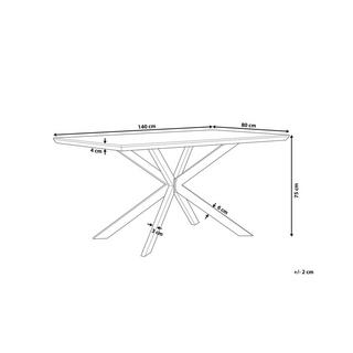 Beliani Table de repas en MDF Industriel SPECTRA  