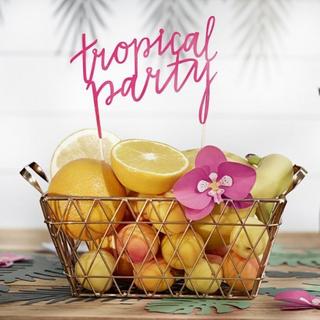 PartyDeco Cake Topper Tropical Party  