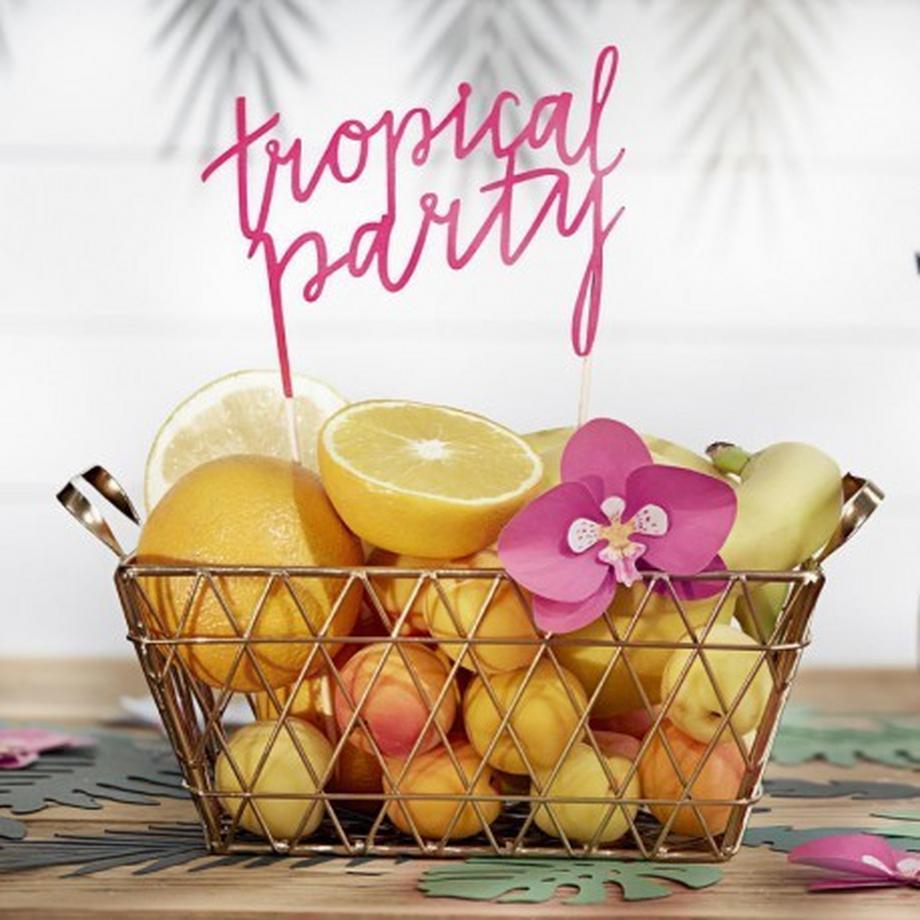 PartyDeco Tropical Party Cake Topper (Kuchendeko)  