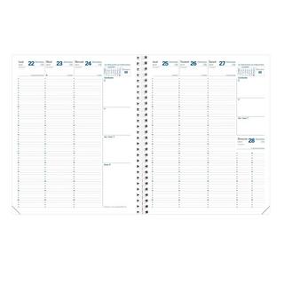 Quo Vadis Quo Vadis - Terminkalender - Spiralbindung - 2025 - Eurequart - Die Woche Planning - Französisch - Impala - Rot - Dez/Dez - 24x30 cm - Clairefontaine-Papier Weiß - Hergestellt in Frankreich  