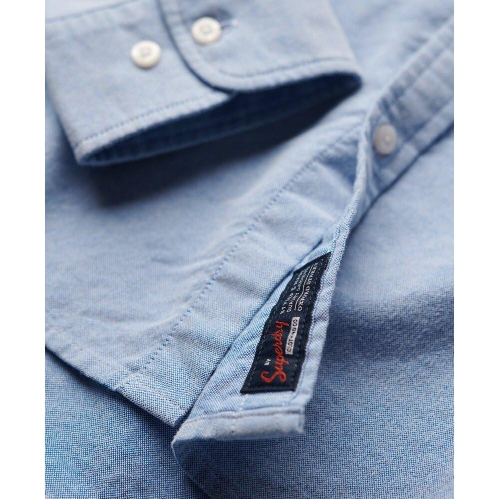 Superdry Bio-Baumwolle Oxford Langarmshirt  