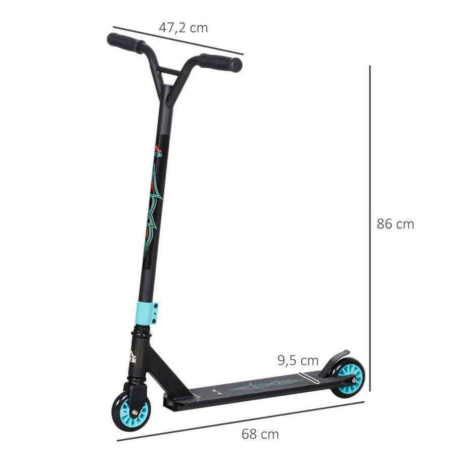 Northio  Trottinette freestyle, trottinette ludique, trottinette freestyle avec roulements à billes ABEC 9, trottinette avec roues 100 mm simili cuir, trottinette, trottinette de ville, trottinette trick pour enfant à partir de 14 ans 