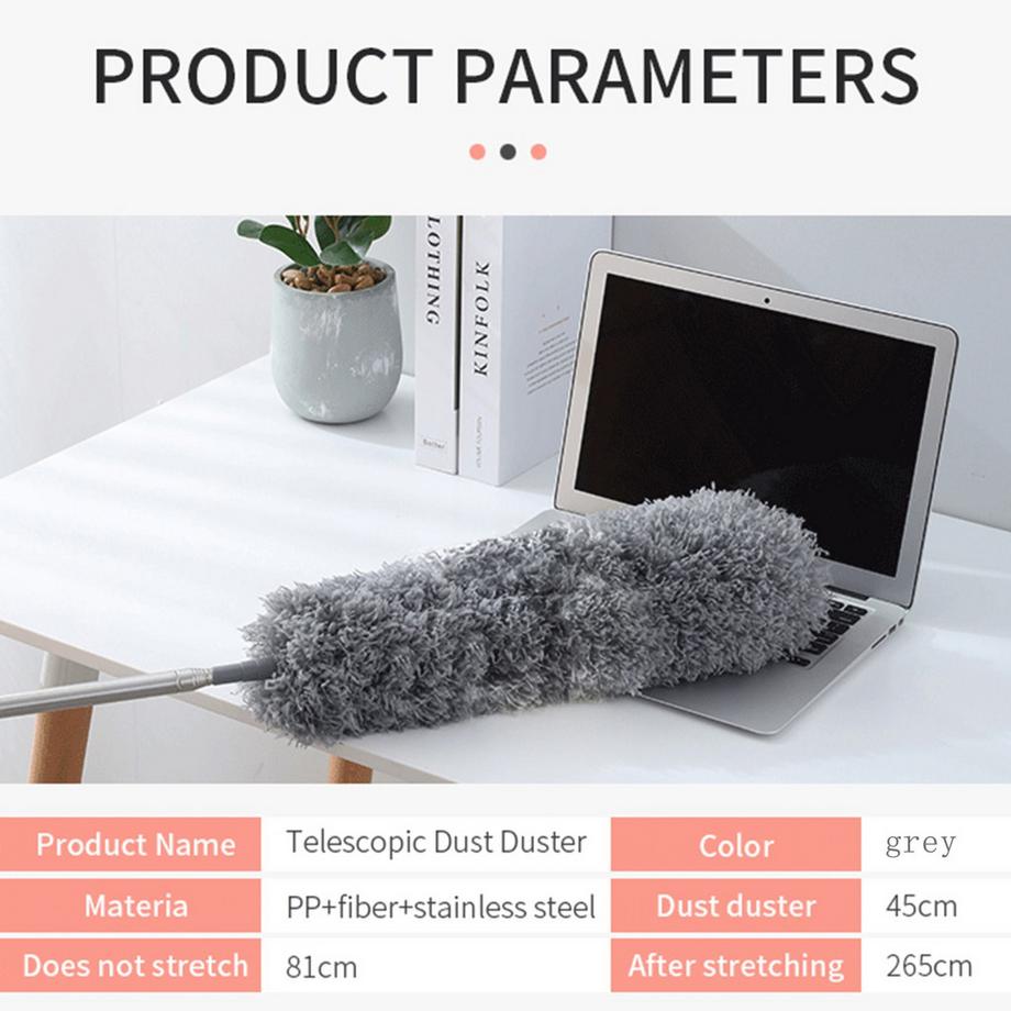 Intirilife  Intirilife Plumeau microfibre pratique avec poignée télescopique 