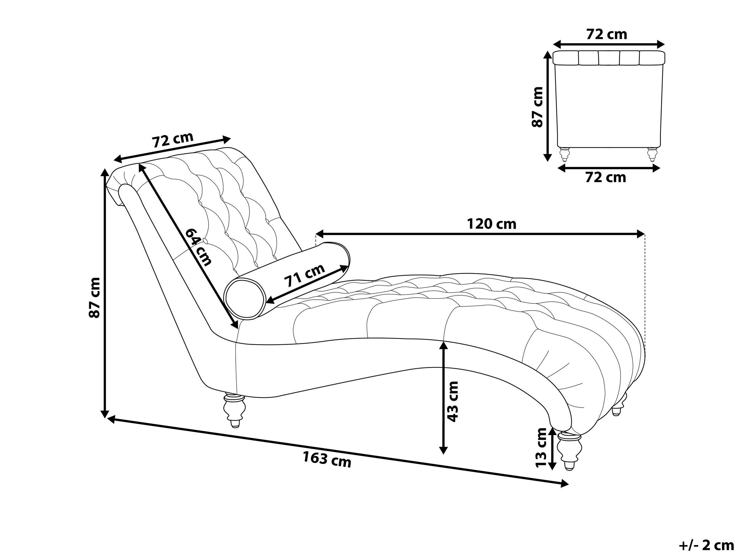 Beliani Chaiselongue aus Polyester Glamourös MURET  