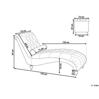 Beliani Chaiselongue aus Polyester Glamourös MURET  