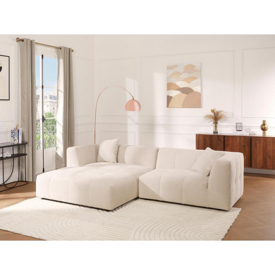 Maison Céphy Divano in Velluto a coste Beige - Angolo a sinistra - NAEMIA di Maison Céphy  