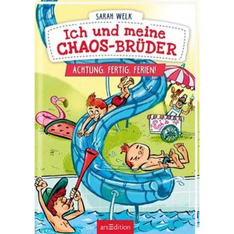 Ich und meine Chaos-Brüder - Achtung, fertig, Ferien! (Ich und meine Chaos-Brüder 4) Welk, Sarah; von Knorre, Alexander (Illustrationen) Couverture rigide 