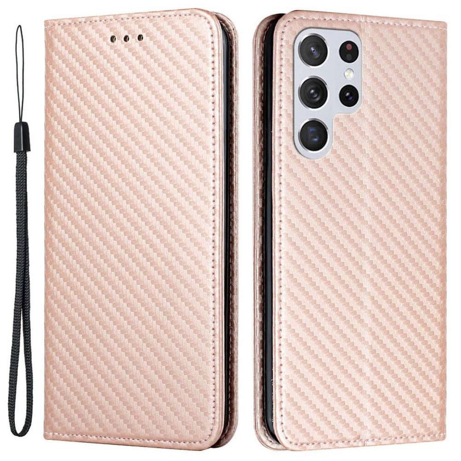 Cover-Discount  Galaxy-S23 Ultra - ÉTui Flip Look Carbone 