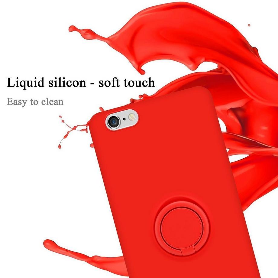 Cadorabo  Hülle für Apple iPhone 6  6S TPU Silikon mit Ring Liquid 