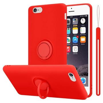 Housse compatible avec Apple iPhone 6 / 6S - Coque de protection en silicone TPU flexible avec anneau