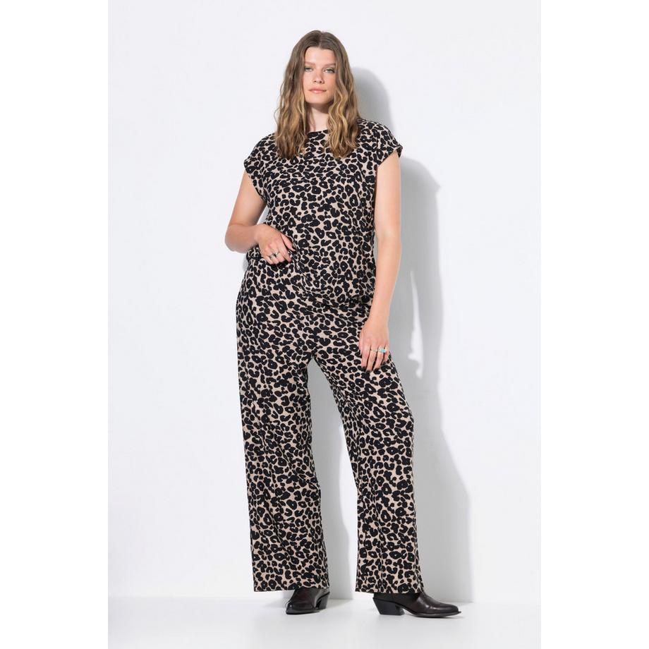 Studio Untold Hose Wide Legs Waffelstruktur Leo  