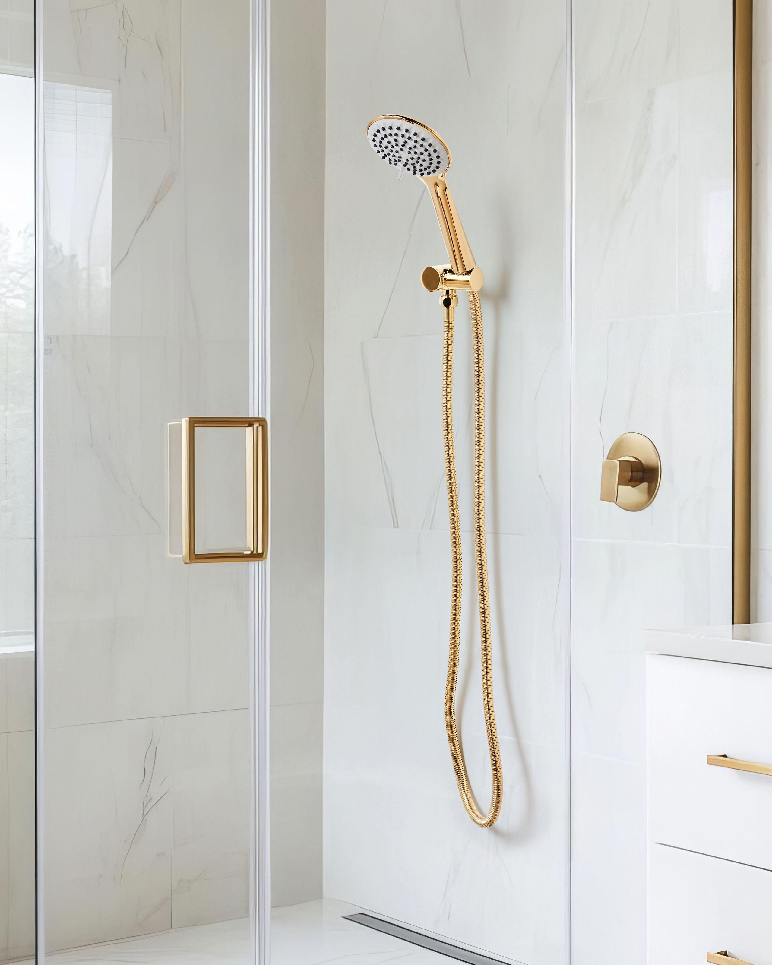 Beliani Kit de pommeau de douche avec tuyau flexible en ABS (matière synthétique durable) Traditionnel TARMA  