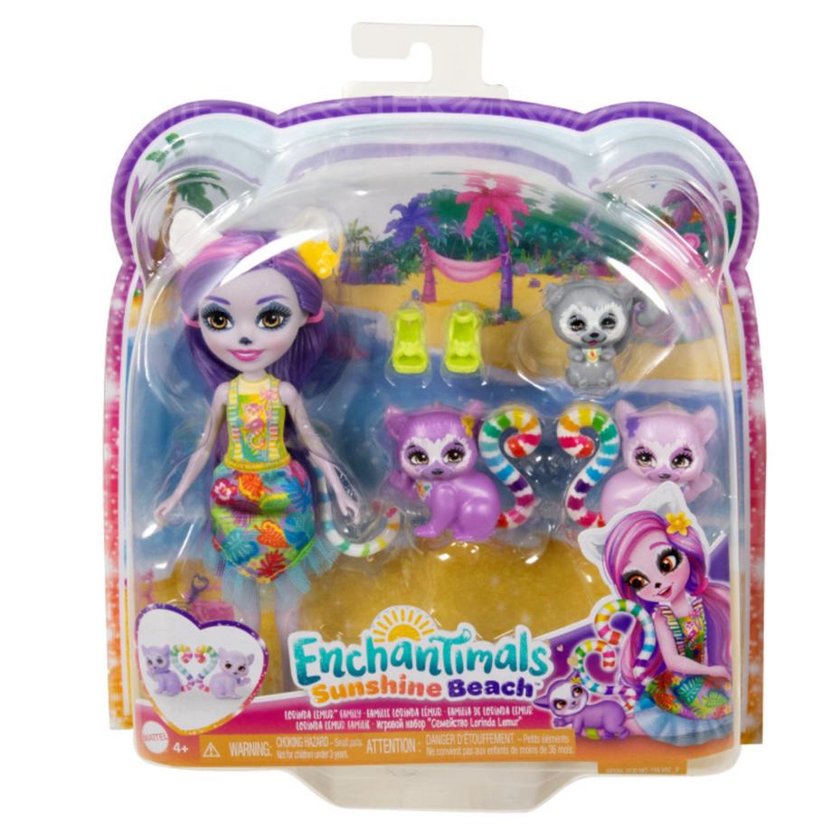 Mattel  Mattel Enchantimals Ensemble de jeu familial Lémurien 
