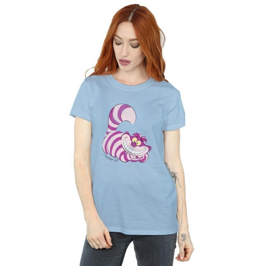 Alice in Wonderland Cheshire Cat Grafik Print T-Shirt  