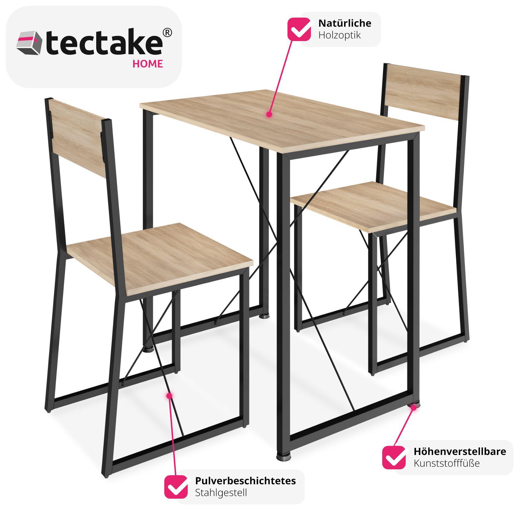 Tectake Ensemble de salle à manger MARGATE  