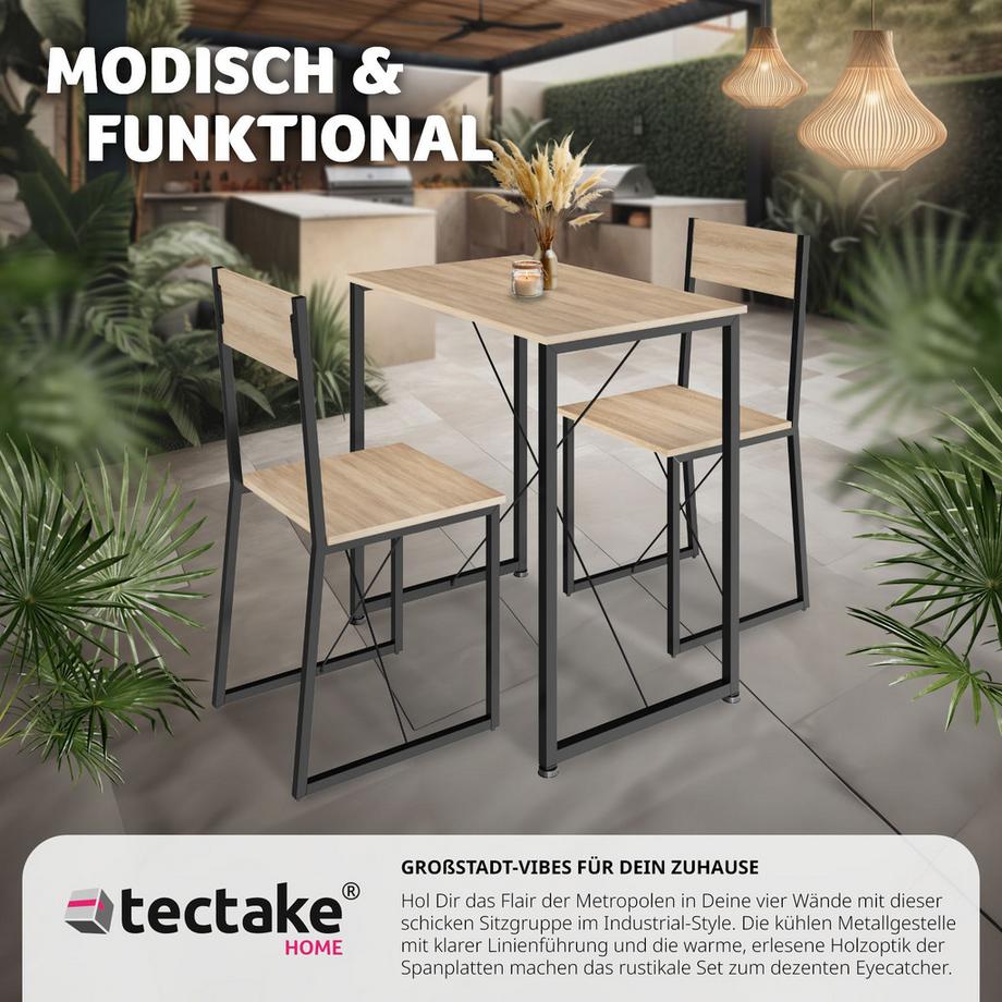 Tectake Set di mobili Margate 3 pezzi  