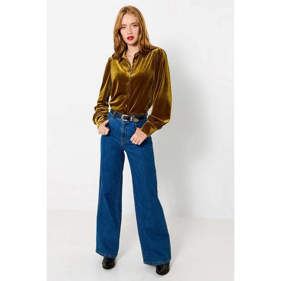 Joe Browns Blouse à Col en Velours Iris  