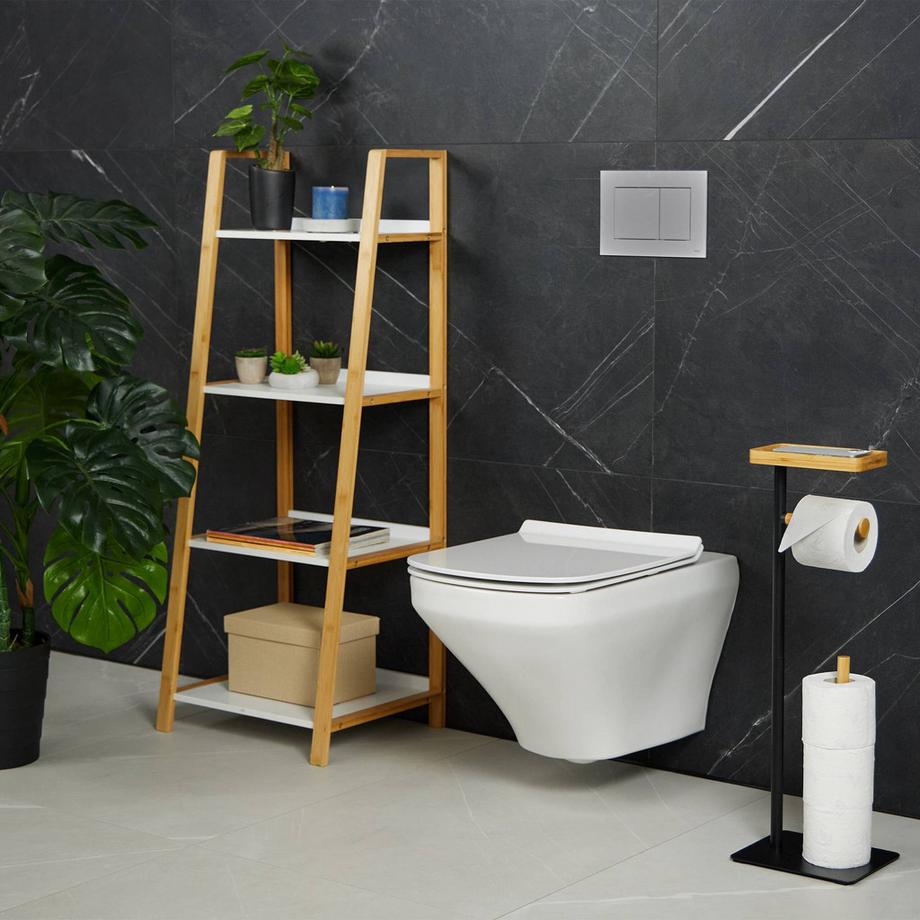 Northix  Toilettenpapierhalter mit Ablage 