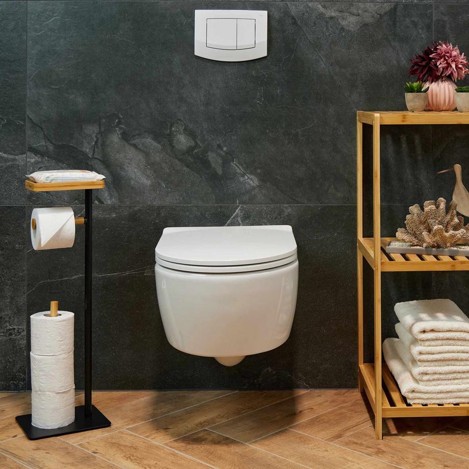 Northix  Toilettenpapierhalter mit Ablage 