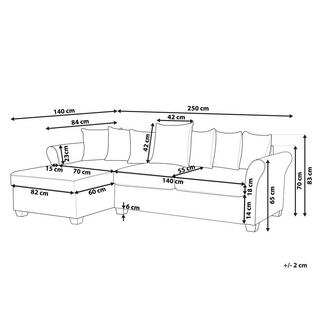 Beliani Ecksofa aus Polyester Modern VIKNA  