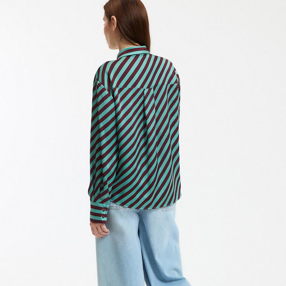 La Redoute Collections Camicetta Raso Rigata Maniche Lunghe  