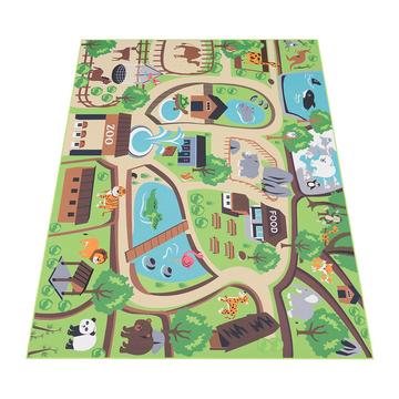 Jouer au motif de zoo de tapis chambre pour enfants