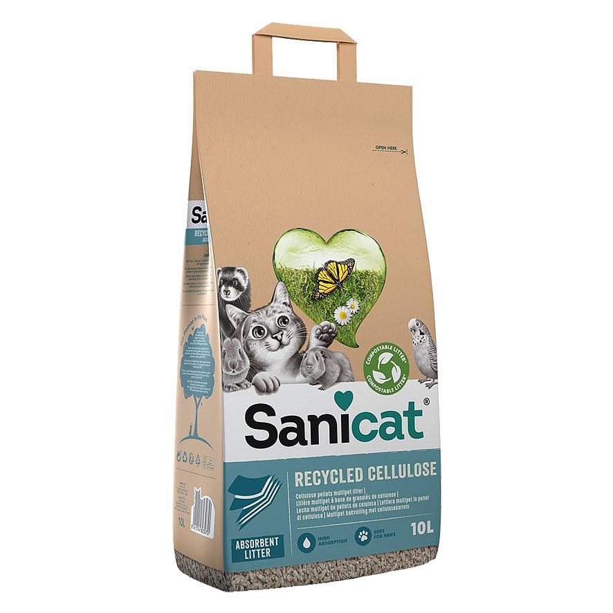 Sanicat  Litière pour chats Sani&Green Cellulose 10L 