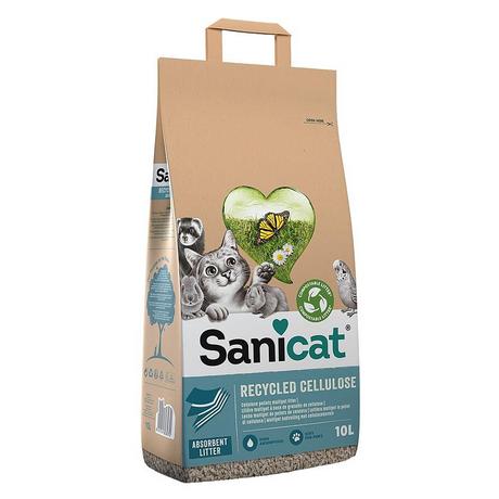 Sanicat  Litière pour chats Sani&Green Cellulose 10L 