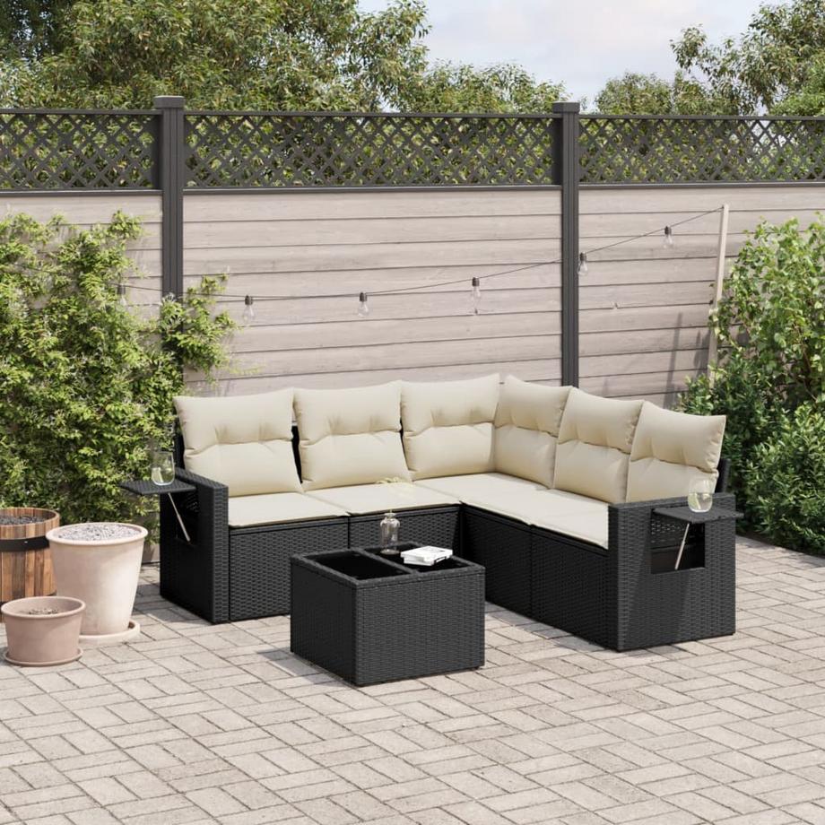 VidaXL Ensemble de canapés de jardin rotin synthétique  