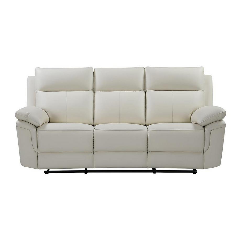 Vente-unique Relaxgarnitur 3+2 Büffelleder Elfenbein PAKITA  