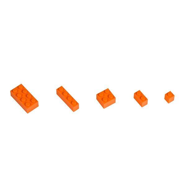 Q-BRICKS  Bausteine Unicolor Hellorange 