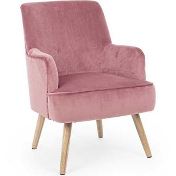 Fauteuil Adeline haut vieux rose