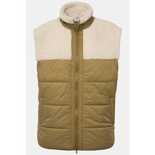 Studio Untold  Gilet unisex dal taglio ampio con collo alto, trapuntatura e applicazione di teddy 