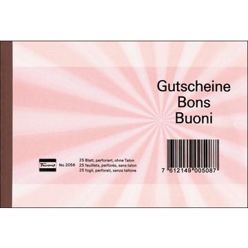 FAVORIT Gutscheine A6 2056 ROT rot 25 Blatt