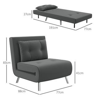 HOMCOM Chaise de couchage  