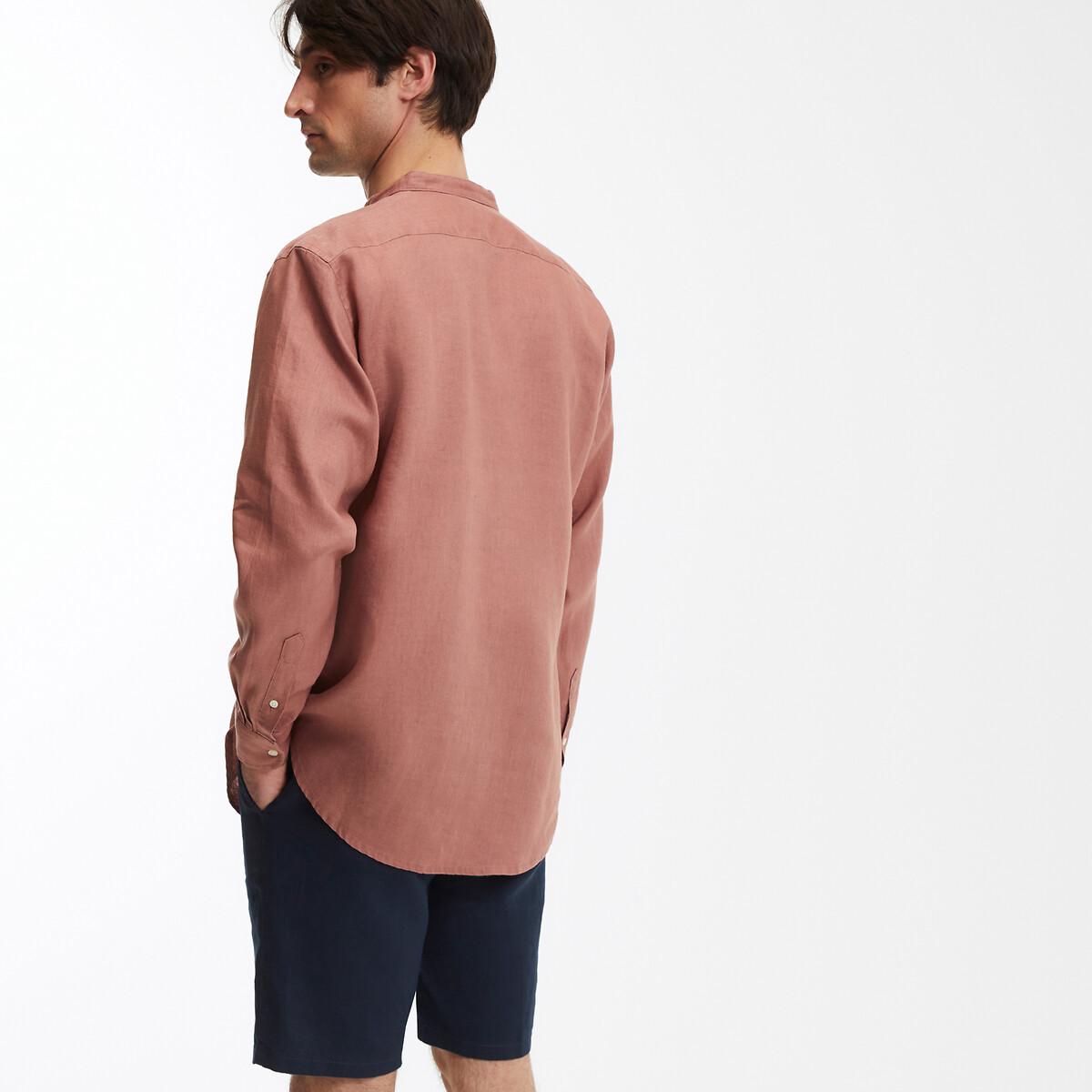 La Redoute Collections Signature Gerades Leinenhemd Stehkragen  