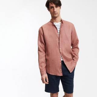 La Redoute Collections Signature Gerades Leinenhemd Stehkragen  