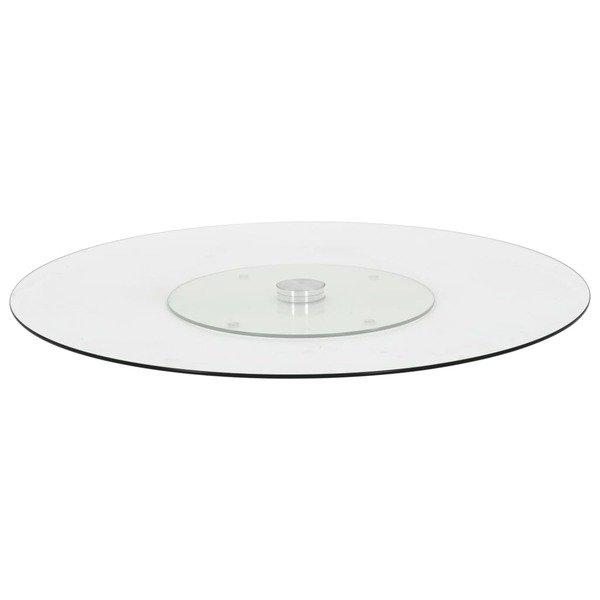 VidaXL  Assiette de service rotative verre trempé verre 