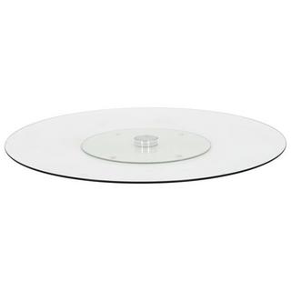 VidaXL  Assiette de service rotative verre trempé verre 