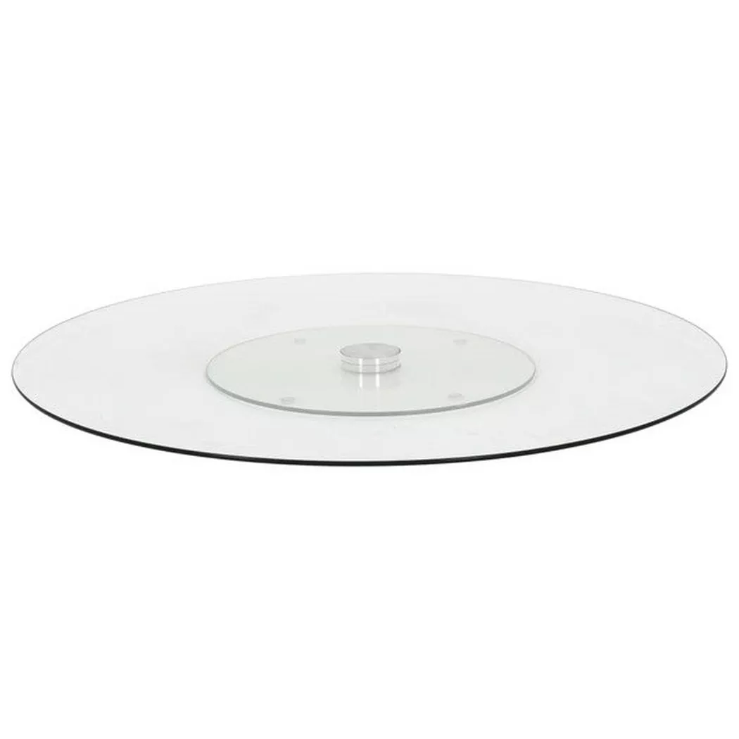 vidaXL Assiette de service rotative Transparent 60 cm Verre trempé
