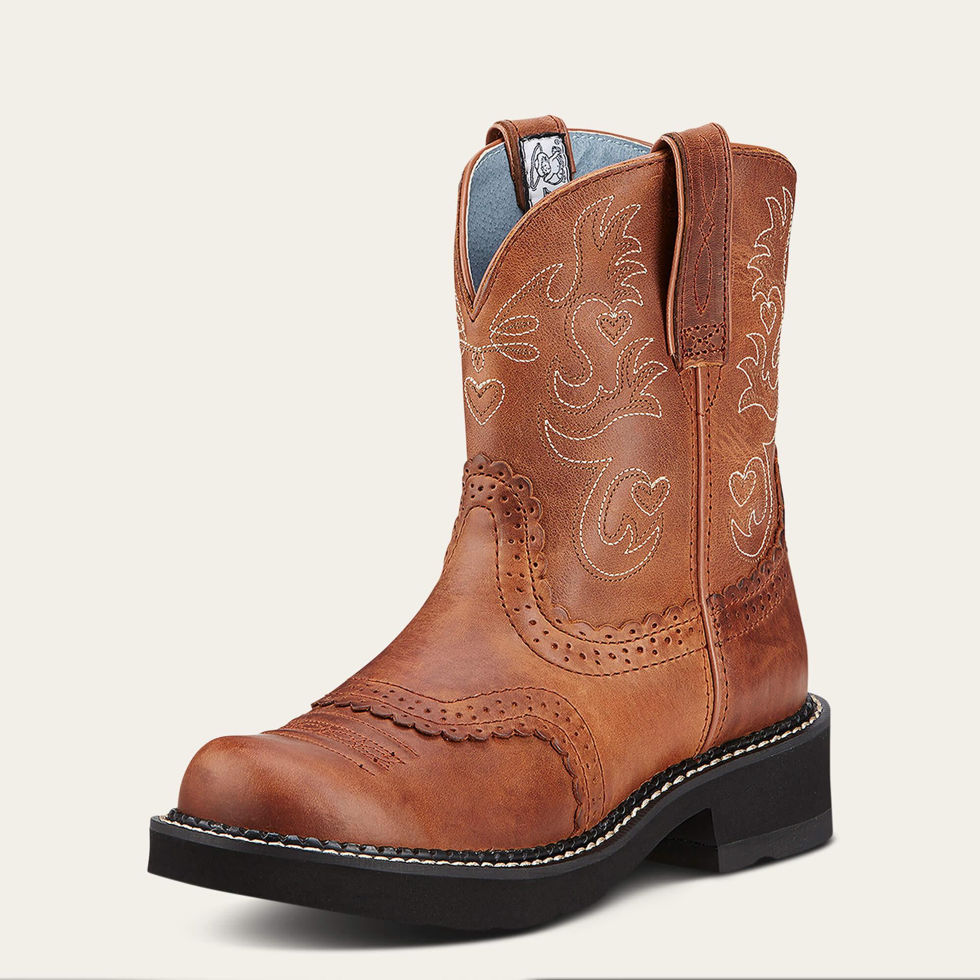 Ariat  bottes western en cuir fatbaby saddle 